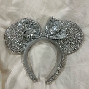 Silver Sparkles Disney Minnie Mouse Ears